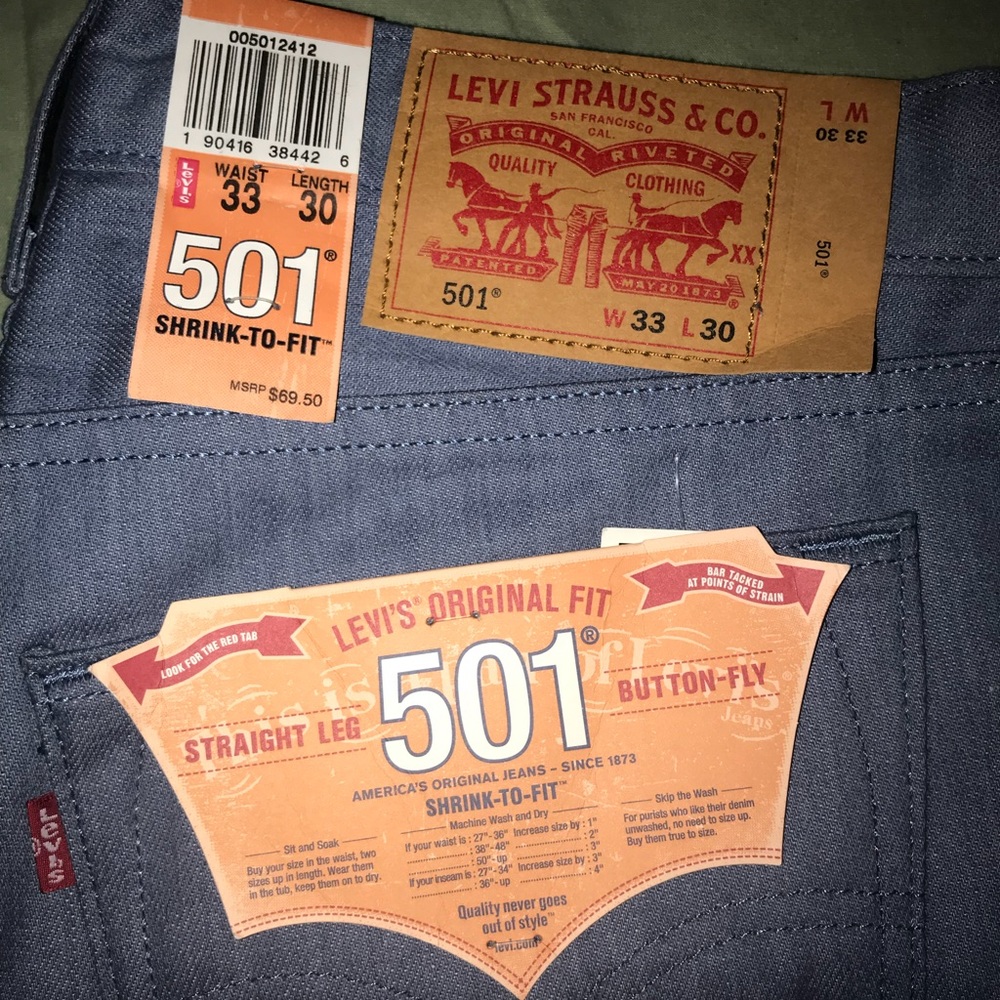 Men’s 501 Levi Jeans (New With Tags)